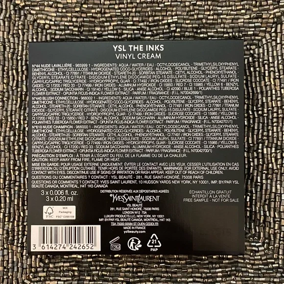 4๏ธโฃ FOR ๐ฒ1๏ธโฃ5๏ธโฃ ๐ YSL The Inks Vinyl Cream High Shine Lip Stain - Picture 3 of 3